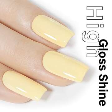 AILLSA Pastel Light Yellow Gel Nail Polish Macaron Bright Spring Summer Gel Polish Cotton Candy Gel ...