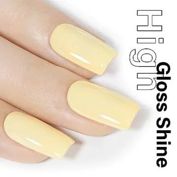 AILLSA Pastel Light Yellow Gel Nail Polish Macaron Bright Spring Summer Gel Polish Cotton Candy Gel ...