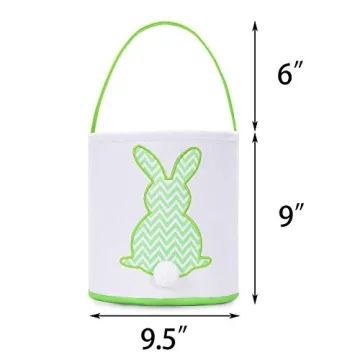 MONOBLANKS Easter Bunny Basket Tote for Fun Celebrations