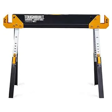 ToughBuilt Folding Sawhorse - Heavy-Duty, Durable, Portable