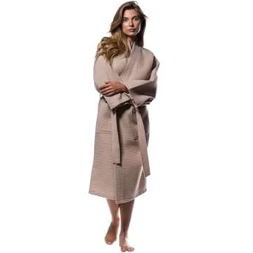 Turquaz Robes For Women Lightweight Unisex Waffle Kimono Bathrobe Mothers day Gifts