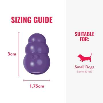 KONG Senior - Dog Toy with Gentle, Natural Rubber - Durable Dog Toy for Older Dogs - Use Treats with Stuffable Chew Toy - Treat Toy for Chewing & Fetching - for Small Dogs