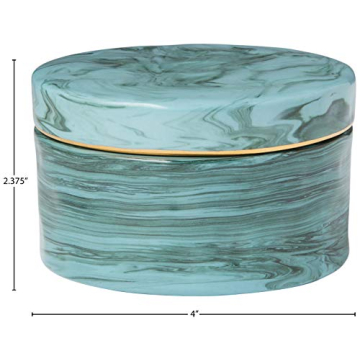 Rivet Decorative Blue-Green Keepsake Jewelry Box