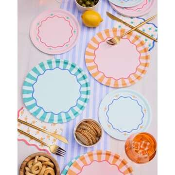 Chic Italian Summer Paper Plates - Perfect for Any Party