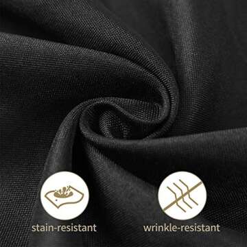 50pcs Black Polyester Cloth Napkins for Weddings & Events