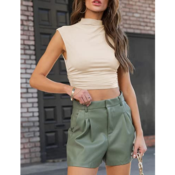 Stylish KAMISSY Mock Neck Crop Top for Women