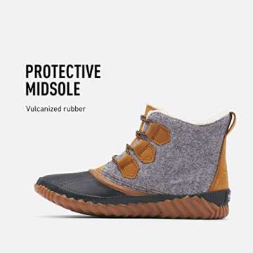 Sorel Out 'N About™ Plus Quarry Leather/Felt Textile Combination 9.5