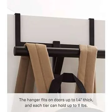 Yamazaki Home Tower Over The Door Hanger for Bags