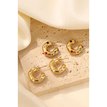 Moivita Colorful Zircon Earrings - Elegant Statement Jewelry