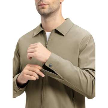 TBMPOY Men's Stylish Lightweight Windbreaker Jacket