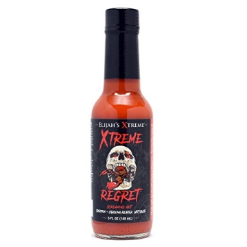Elijah's Xtreme Regret Hot Sauce - Carolina Reaper and Trinidad Scorpion - Extreme Fiery Heat