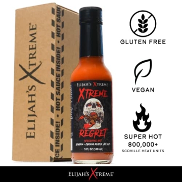 Elijah's Xtreme Regret Hot Sauce - Pure Fiery Flavor Explosion