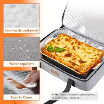 Lifewit Double Casserole Carrier for Hot & Cold Food