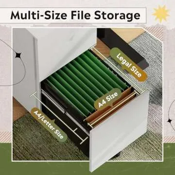 DEVAISE White File Cabinet, Small Filing Cabinet with 3 Drawers with Slim Width for Home Office, Rolling Under Desk Cabinet (11.8 inch)