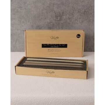 Elegant Viyffo Brown Taper Candles Set for Home Decor