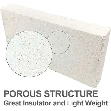 Lynn Manufacturing Insulating Fire Brick, Heat Insulation Block, Low Thermal Conductivity, 1.25" x 4.5" x 9" Split, Single Pack, 2300-F Rated, for Kilns, Forges, Furnaces, Soldering, 3143P