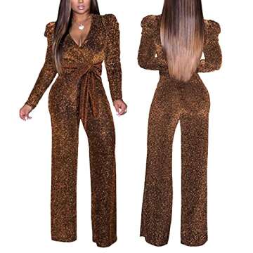 Elegant Women Sparkly Jumpsuits for Parties and Events