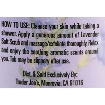 Trader Joe's Lavender Salt Scrub for Nourishing Skin Glow