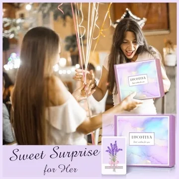 LUCOTIYA Women’s Birthday Gift Basket & Wine Tumbler