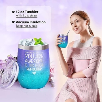 LUCOTIYA Women’s Birthday Gift Basket & Wine Tumbler