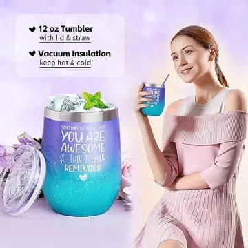 LUCOTIYA Women’s Birthday Gift Basket & Wine Tumbler