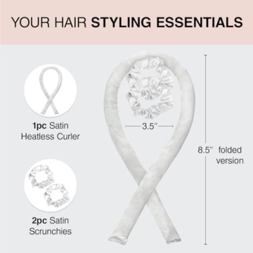 Kitsch Satin Overnight Curlers for Effortless Heatless Curls