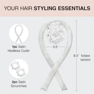 Kitsch Satin Overnight Curlers for Effortless Heatless Curls