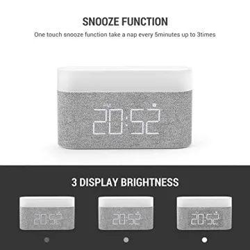 COLSUR Digital Alarm Clock with Wireless Charging and Touch Control
