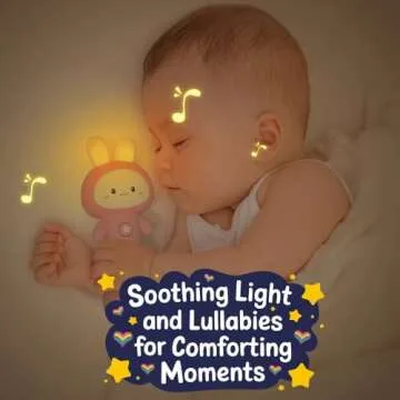 VKTEN Easter Bunny Rattle - Interactive Baby Toy for Ages 3-24 Months.