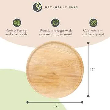 Naturally Chic Palm Leaf Trays - Eco-Friendly Serving Platters