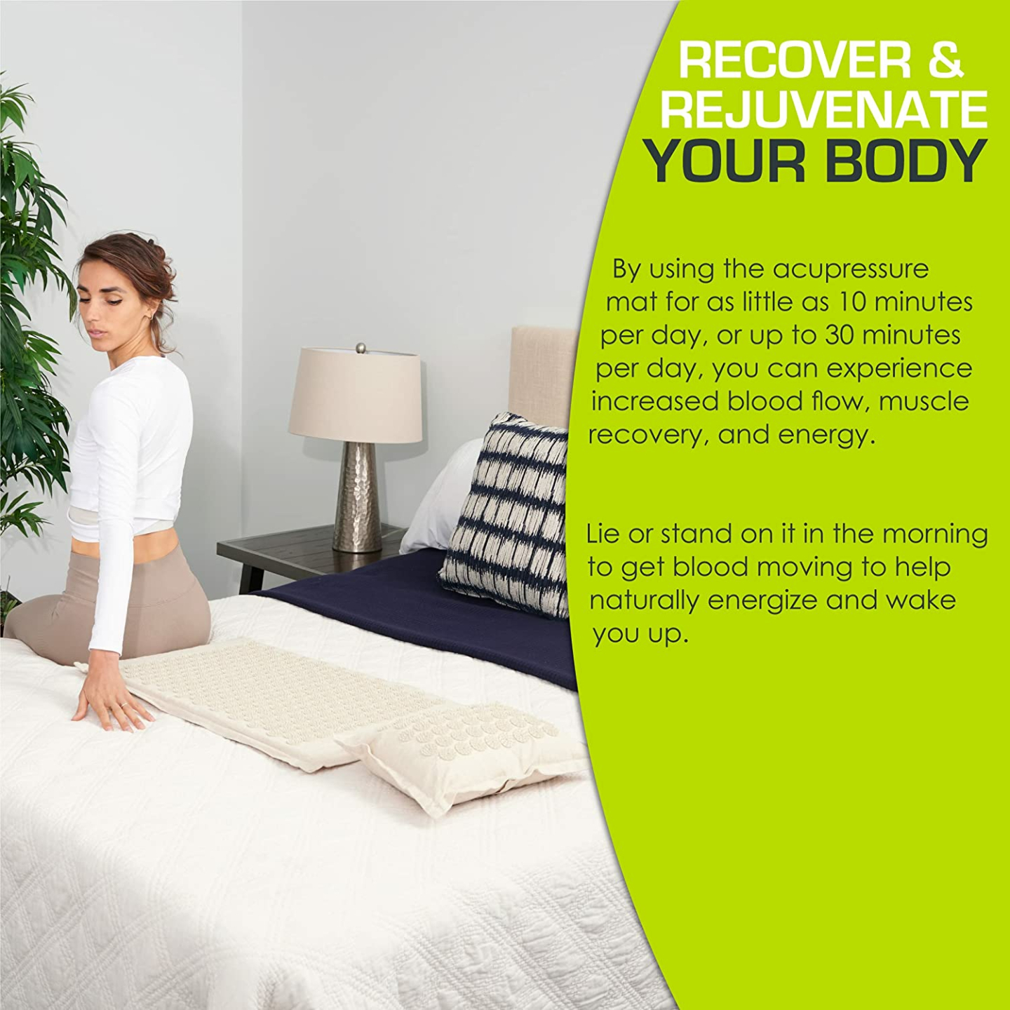 Ki Acupressure Mat & Pillow Set for Pain Relief