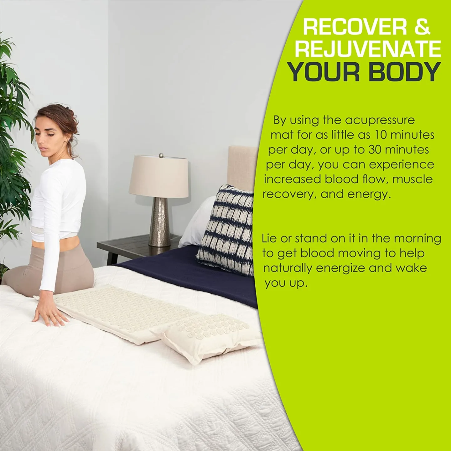 Ki Acupressure Mat & Pillow Set for Pain Relief