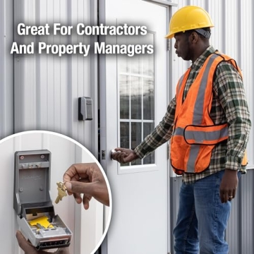 Master Lock Large Key Lock Box with Code, Key Safe for Property Managers Serving Tenants and Guests, Wall Mount Combination Dial Lock Box for Indoor or Outdoor Use, 5481EC