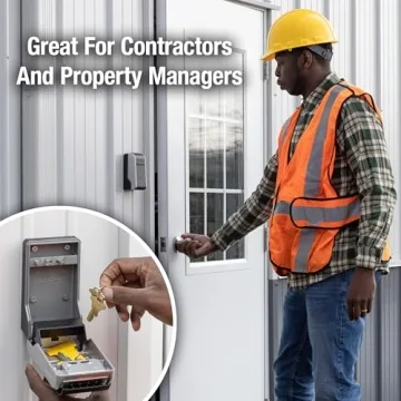 Master Lock Large Key Lock Box with Code, Key Safe for Property Managers Serving Tenants and Guests, Wall Mount Combination Dial Lock Box for Indoor or Outdoor Use, 5481EC