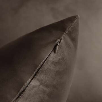 Artscope Luxury Velvet Pillow Covers Decorative Rectangle Pillowcases Soft Solid Cushion Cases for Couch Sofa Bedroom Car Decor 12x20 Inch Chocolate Brown