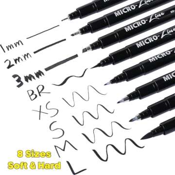 Dyvicl Hand Lettering Pens, Calligraphy Brush Pens Art Markers for Beginners Writing, Sketching, Dra...