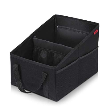 YOOFAN Car Seat Organizer with 4 Cup Holders & Collapsible Design