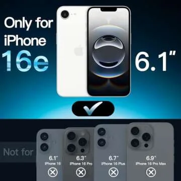 JETech Full Coverage Screen Protector for iPhone 16e 6.1-Inch 2025, 9H Tempered Glass Film, Case-Fri...