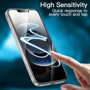 JETech Full Coverage Screen Protector for iPhone 16e 6.1-Inch 2025, 9H Tempered Glass Film, Case-Friendly, HD Clear, 3-Pack