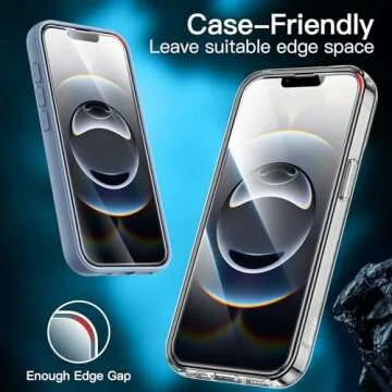 JETech Full Coverage Screen Protector for iPhone 16e 6.1-Inch 2025, 9H Tempered Glass Film, Case-Friendly, HD Clear, 3-Pack