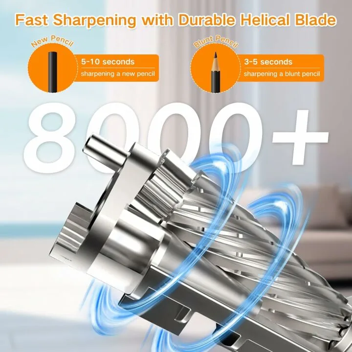 Rechargeable Electric Pencil Sharpener for Kids