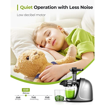 Jocuu Masticating Juicer with Quiet Motor & Easy Cleaning