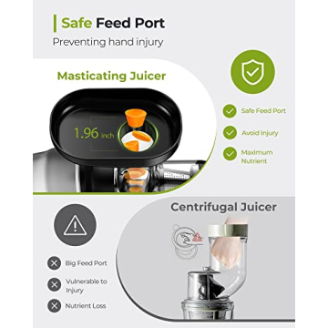 Jocuu Masticating Juicer with Quiet Motor & Easy Cleaning