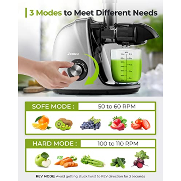 Jocuu Masticating Juicer with Quiet Motor & Easy Cleaning