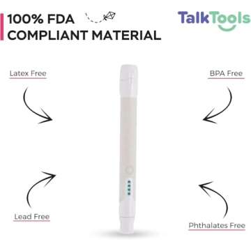 TalkTools Sensi (White) Oral Sensory Therapy Tool - Speech Therapy Toy for Kids | Oral Motor Therapy Tools for Speech and Feeding