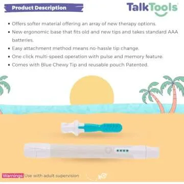 TalkTools Sensi (White) Oral Sensory Therapy Tool - Speech Therapy Toy for Kids | Oral Motor Therapy Tools for Speech and Feeding