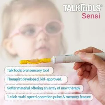 TalkTools Sensi (White) Oral Sensory Therapy Tool - Speech Therapy Toy for Kids | Oral Motor Therapy Tools for Speech and Feeding