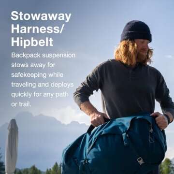 Osprey Farpoint 55L Men's Travel Backpack, Black