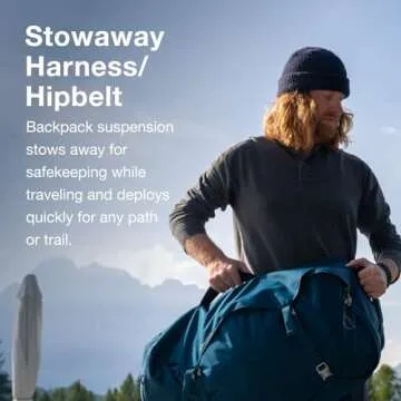 Osprey Farpoint 55L Men's Travel Backpack, Black