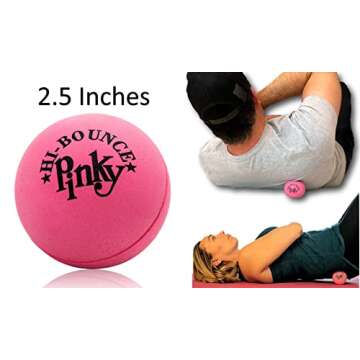 JA-RU Hi-Bounce Pinky Ball (2 Pack). Rubber Bouncy Balls for Kids. Small Pink Stress Relief Toy. Ind...